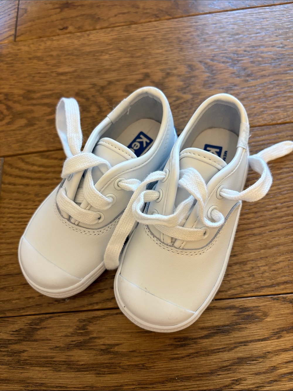 Keds Kids White Lace-Up Canvas Sneakers